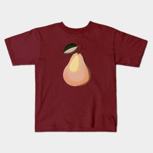 Mid Century Pear Pink Kids T-Shirt